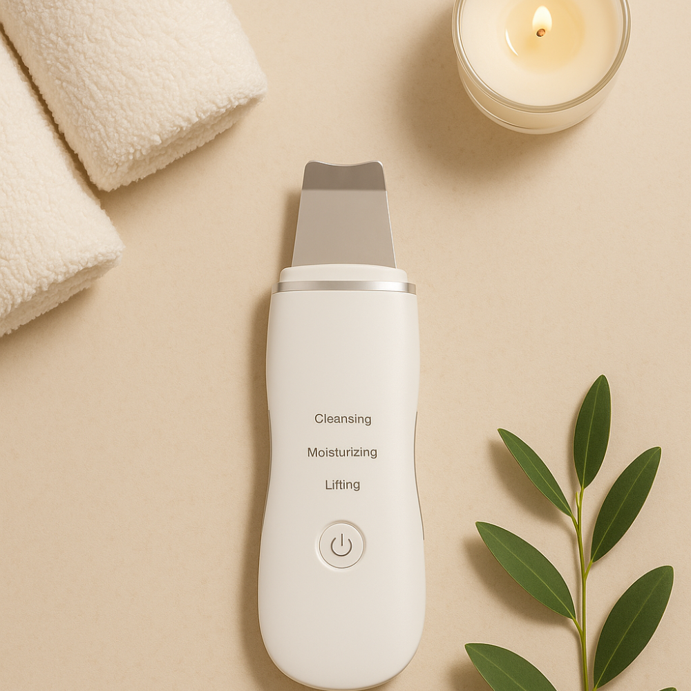 Ultrasonic Skin Scrubber | Deep-Cleansing Facial Spatula