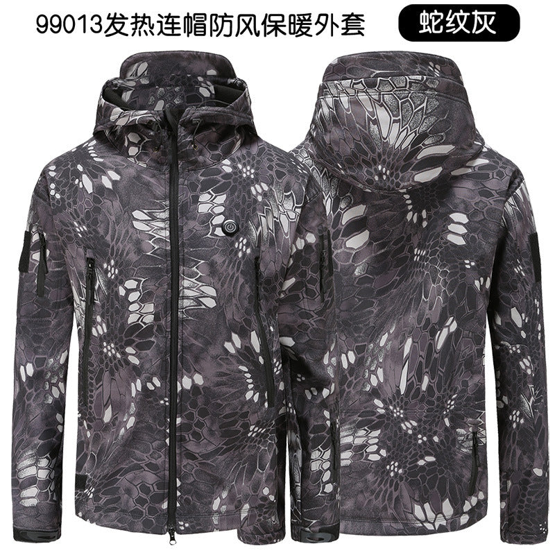 “USB Heated Jacket – 7-Zone Electric Down Coat with Adjustable Heat, Outdoor Winter Ski & Hiking Jacket”